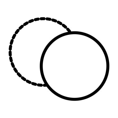 Bir çember simgesinin vektör illüstrasyonu.