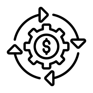 Dolar simgesi vektör illüstrasyonu