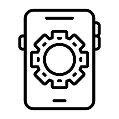 akıllı telefon web simgesi vektör çizimi