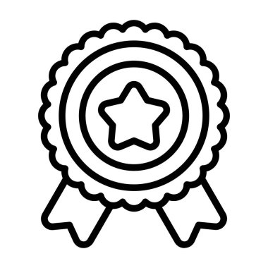 Madalya. Web simgesi basit illüstrasyon