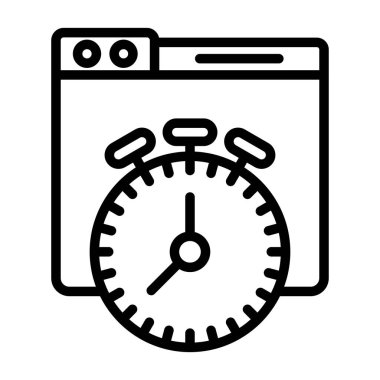 Saat simgesi vektör illüstrasyonu