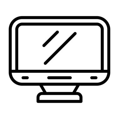 Masaüstü Bilgisayar Web simgesi vektör çizimi