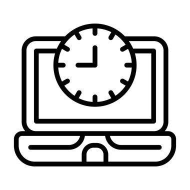 dizüstü bilgisayar simgesi, web basit illüstrasyon 