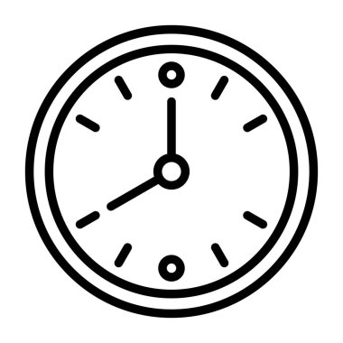 Saat simgesi vektör illüstrasyonu