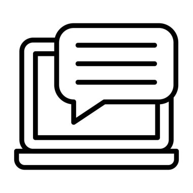 sohbet vektörü ince çizgi simgesi