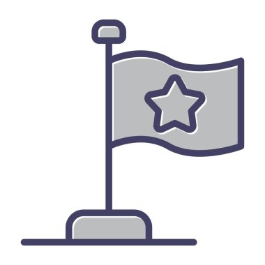 Bayrak vektör simgesi düzenlenebilir