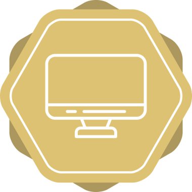 Bilgisayar monitörü simgesi. vektör illüstrasyonu