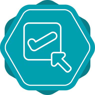 işaret simgesini işaretle, vektör illüstrasyonu