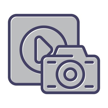 kamera simgesi vektör illüstrasyonu