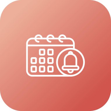 Takvim web simgesi vektör illüstrasyonuyla anımsatıcı