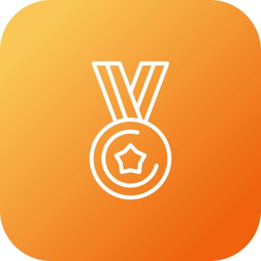 Madalya. Web simgesi basit illüstrasyon