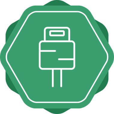 elektrik dolgu simgesi web basit illüstrasyon