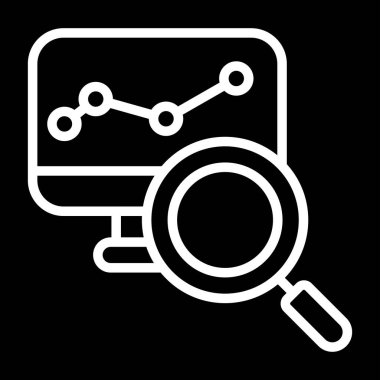 Analiz ikonu, vektör illüstrasyonu