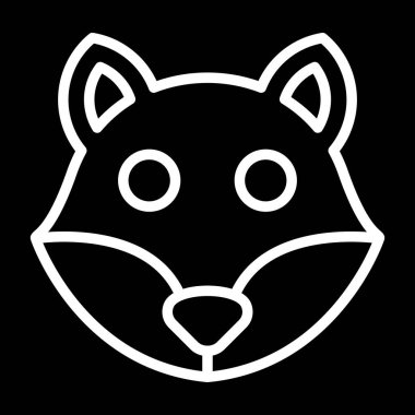 Fox kafa vektör simgesi