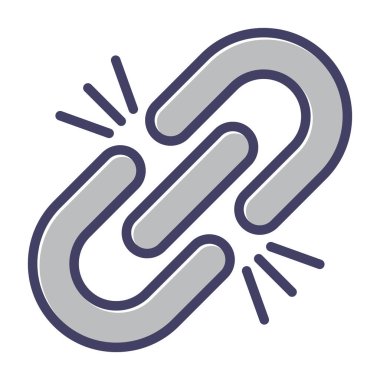 bağlantı linki simgesi doldurulmuş dış hat biçiminde