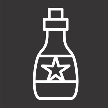 şişe vektör simgesi, basit tasarım, düzenlenebilir