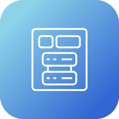 sunucu web simgesi vektör illüstrasyonu