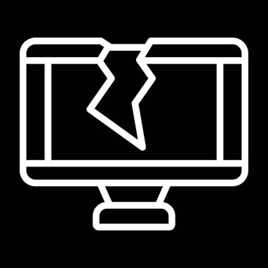 Kırık simge ile kırık ekran