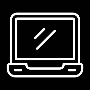 dizüstü bilgisayar simgesi, web basit illüstrasyon