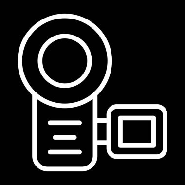 video kamera web simgesi vektör illüstrasyonu