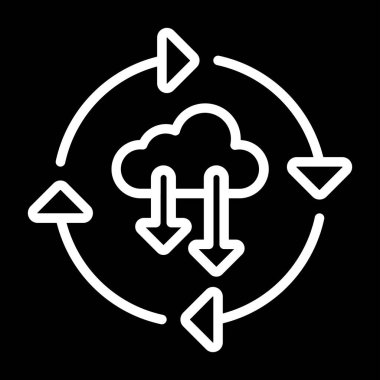 vektör Bulut simgesi illüstrasyonu