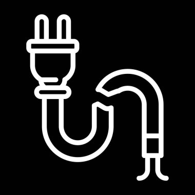 Kırık Kablo ağ simgesi vektör illüstrasyonu