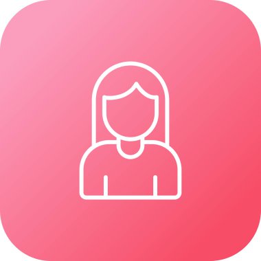 Moda Biçimli Avatar Simgesi İzole Arkaplan