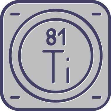 Metal kimyasal element ikon vektör çizimi