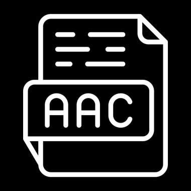 aac dosya biçimi vektör illüstrasyonu