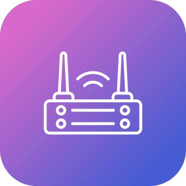 Wi-Fi yönlendirici simgesi, vektör illüstrasyonu