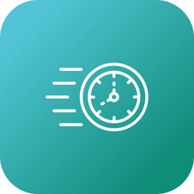 güzel saat vektör çizgisi simgesi