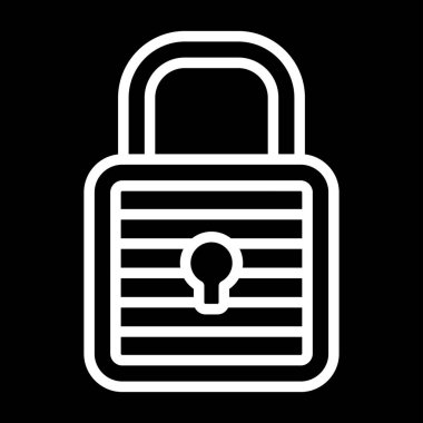 asma kilit simgesi web basit illüstrasyon