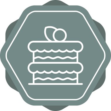 Kek. Web simgesi basit illüstrasyon