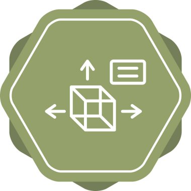 küp simge vektör çizim