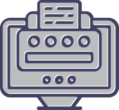 yazıcı vektör simgesi basit illüstrasyon