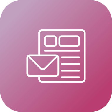 zarf e- posta simgesi, vektör illüstrasyonu