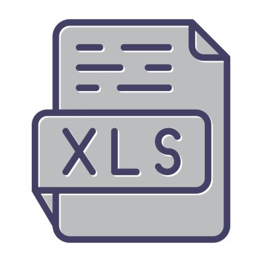 XLS dosya biçimi vektör illüstrasyonu
