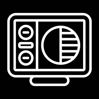 Masaüstü Bilgisayar Web simgesi vektör çizimi