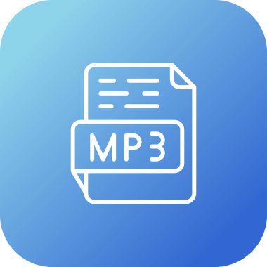 mp3 dosya biçimi vektör illüstrasyonu