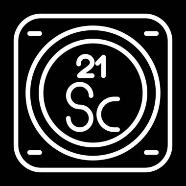 Bir kimyasal elementin vektör çizimi