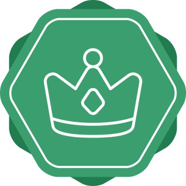 Taç. Web simgesi basit illüstrasyon