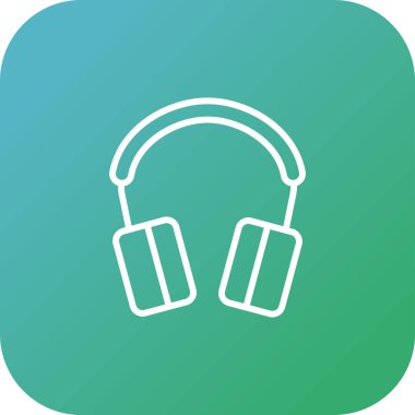 müzik yassı simgesi, vektör illüstrasyonu