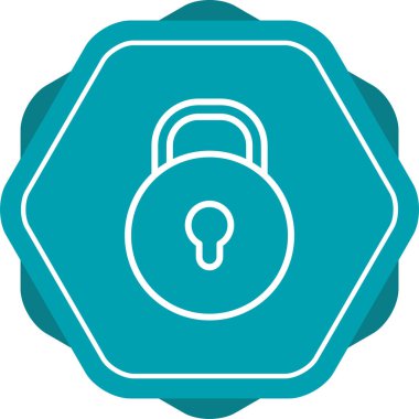 asma kilit simgesi web basit illüstrasyon