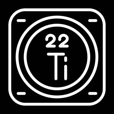 Titanyum kimyasal element simgesi, basit satır biçimi