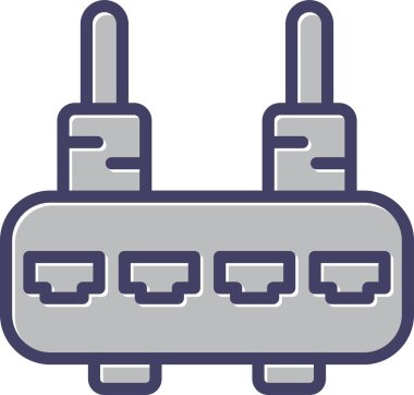 Wi-Fi yönlendirici simgesi, vektör illüstrasyonu