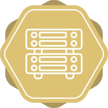 sunucu web simgesi vektör illüstrasyonu