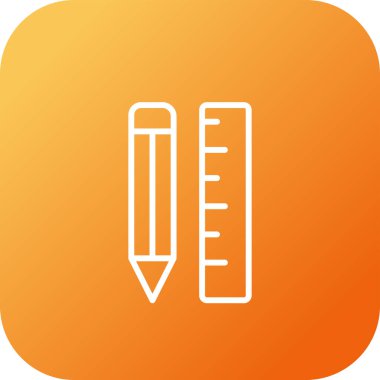 Soyut arkaplan grubunda kalem simgesi izole edildi