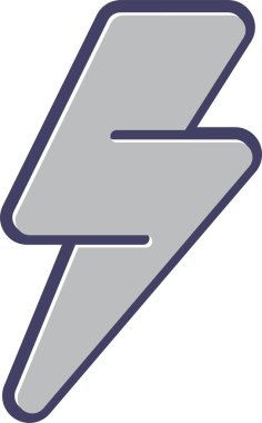 Bir yıldırımın vektör çizimi