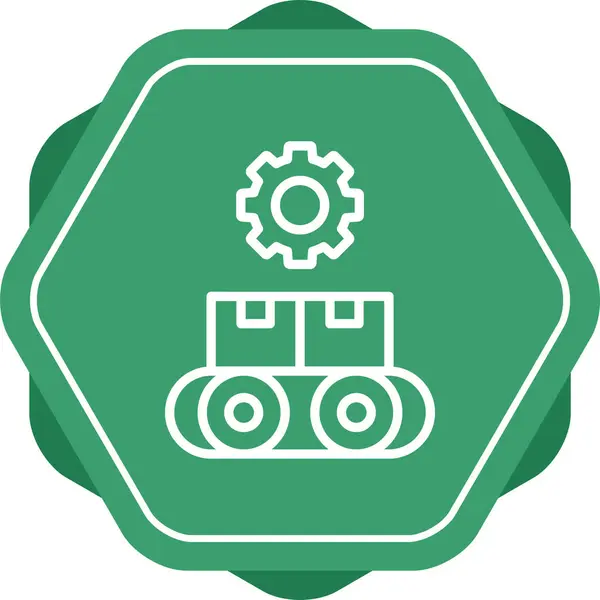 stock vector green line gear and train icon isolated on white background. train travel railway railway transport. public train. green circle button. vector illustration