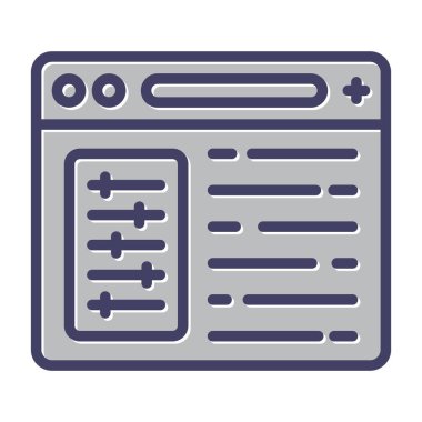 ayarları web simge vektör çizim 